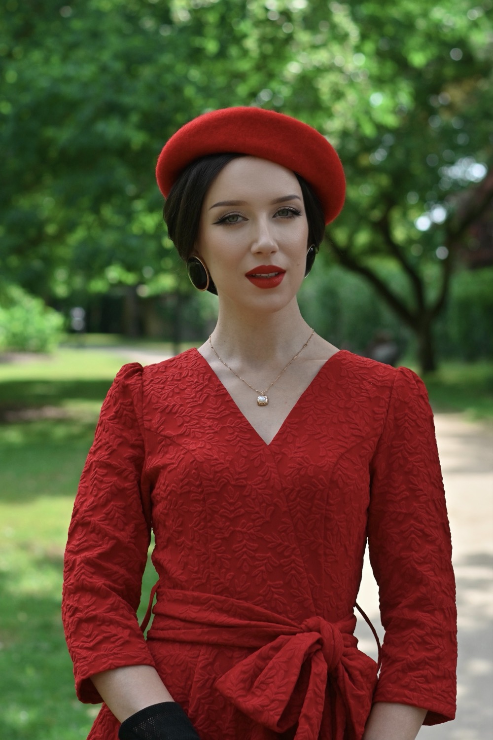 Lettie Embossed Swing Dress in Extended Sizing